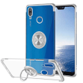 Miniatyrbilde 9 av 11: Huawei P Smart 2019 - Praktiskt Silikonskal med Ringhållare Röd