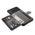 Miniatyrbild 8 av 10: iPhone X/XS - Praktiskt Skyddande Skal med Kortfack Svart