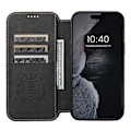 Miniatyrbild 6 av 11: iPhone 14 Pro Plånboksfodral - Lyxig Design & Smart Funktionalitet Ljusbrun