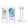 Miniatyrbilde 1 av 2: USB-C Kabel 60W/Typ-C Snabbladdningskabel i Nylon