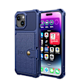 Miniatyrbillede 1 af 11: Elegant plånboksfodral i lyxigt PU-läder för iPhone 15 Plus Marine blue
