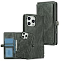 Miniatyrbild 6 av 11: iPhone 16 Pro Max - Exklusivt 2-i-1 Plånboksfodral med Ställfunktion Svart