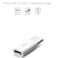 Miniatyrbillede 5 af 11: Micro-USB till USB-C  Adapter 2in1 Laddning + Dataöverföring Vit