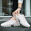 Miniatyrbillede 5 af 5: Mænds Sports Løbesko Fiskeskæl Flyvende Vævet Sneakers Fr9127-P White EU 41