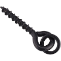 Miniatyrbilde 2 av 5: 100 stk. 15 mm agnskruer fiskekrok agn fisking boilie agnskrue lokkeplugger med runde lenkesvirvler Ternal Tackle Aessories, Sublight Black