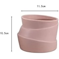 Miniatyrbillede 2 af 3: Sæt med 2 keramiske urtepotter - Irregulær form - Kreativ - Til små planter, kaktusser (a + B) style 1