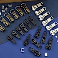 Miniatyrbild 5 av 5: 24 st #5 #7 dragkedjor ersättare dragkedja dragkedja reparationssats innehåller topp- och bottenproppar för kläder väskor plånböcker bagage metall plast nylon C
