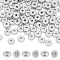 Pikkukuva 4 / 5: 100 kpl litteitä pyöreitä metallihelmiä ruostumatonta terästä, välihelmiä, kiekkoja, rondelle-viipaleita, helmiä korujen valmistukseen, 2 mm reikä, ruostumattoman teräksen väri