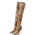 Miniatyrbild 4 av 5: Dam Platform Block Heel Over Knee High Boots Light brown 40