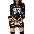 Miniatyrbild 1 av 5: Damjultröjor med julmotiv - Lös passform - Långärmad sweatshirt Black1 XL