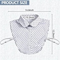 Miniatyrbilde 3 av 5: Falsk krage for kvinner, avtakbar Dickey-krage, Faux False Collar, Polkadotter, Halvskjorter, Bluse for kvinner og jenter, Hvit, Medium