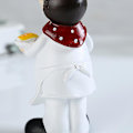 Miniatyrbild 4 av 5: Kockfigurer kök, fint utförande hartspar figurin kockfigur staty, för köksdekor kök bar skåp bageri dekoration present