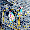 Miniatyrbild 3 av 5: Söt Kreativ Emalj Pins Brosch Set, 5 st Färgglada Underbara Pins Badge för Kvinnor Flickor Pojkar Kläder Ryggsäckar Dekoration