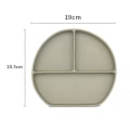 Miniatyrbillede 2 af 5: Baby Silikone Tallerkener Baby Service - BPA Fri - Opdelt Design - Baby Led Weaning Forsyninger Redskaber green