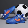 Miniatyrbillede 4 af 5: Drenge Piger Fodboldstøvler Anti-Slip Fodboldstøvler Knopper Græs Fodbold Sneakers y210 Blue EU 38