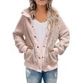 Miniatyrbillede 3 af 5: Damer Vinter Langærmet Jakke Frakke Lommer Varmt Fleece Black M