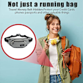 Pikkukuva 3 / 5: Crossbody Vyötärölaukku, Vyölaukut, Säädettävä Vyö Matkailuun Urheiluun Juoksuun Vapaa-aikaan grey