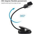 Miniatyrbilde 2 av 2: Notestativlampe, bærbar clip-on posisjonsjusterbar LED-musikerlampe leselys for notestativer pianoer arbeidsbord pulter lesing