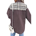 Pikkukuva 3 / 5: Naisten napilliset denimtakit, pitkähihaiset vapaa-ajan paidat Brown XL
