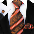 Miniatyrbild 1 av 5: Slipsset för män, enfärgad paisley slips för män style 14