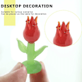 Miniatyrbilde 3 av 5: 5 stk. Håndlaget Glassblåst Mini Søte Blomster Planter Kunstfigurer Hjemmekontor Bordplate Hage Simuleringsplanter Dekorasjoner Bil Interiørpynt