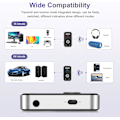 Miniatyrbillede 4 af 5: Aux Bluetooth 5.3 Biladapter 3.5mm Sender Modtager Plug & Play Håndfri Opkald