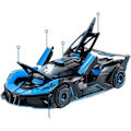 Pikkukuva 2 / 3: Painevalettu auto Bugatti Bolide Supercar -metalliauto kilpa-ajo 1:24 seosmalliauto pienoispainevalu