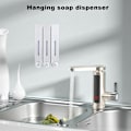Miniatyrbild 4 av 5: Tvåldispenser för badrum, 3 st flytande tvåldispenser för vägg, 420ML väggmonterad tvåldispenser, (Silver)