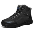 Miniatyrbillede 1 af 5: Herre Vandresko Mid-Top Varme Fleece Bomuldssko Fr9055 Gray EU 43