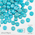 Miniatyrbilde 2 av 5: 1 ESKE 80 STK 8mm Turkis Heishi Perler Stein Skive Perler Små Naturlige Lykkebringende Howlitt Edelsten Flate Løse Rondelle Spacer Perler Bulk for Smykkefremstilling B
