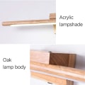 Miniatyrbilde 4 av 5: Baderomsspeillampe i tre, bryter, LED innendørs vegglampe IP44 vanntett, 60cm, 6000k [energiklasse A]