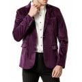 Miniatyrbillede 1 af 5: Mænds Slank Pasform Letvægtsjakke, To Knapper Business Suit Blazer Purple M