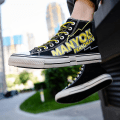 Miniatyrbilde 5 av 5: Herre Canvas Sko Mote Joggesko Lav Topp Tennissko Snøring Fritidssko 3D8770 Black EU 44
