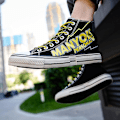 Miniatyrbilde 5 av 5: Herre Canvas Sko Mote Sneakers Lav Topp Tennissko Snøring Fritidssko 3D8770 Black EU 43