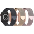 Miniatyrbild 1 av 5: 3-pack nätverksmetallband kompatibla med Apple Watch-band 38 mm 40 mm 41 mm 42 mm 44 mm 45 mm 49 mm, magnetisk ögla i rostfritt stål AA008 38mm 40mm 41mm