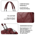 Miniatyrbilde 3 av 5: Dame PU Skulderveske med Stor Kapasitet Reisejobb Håndveske Enkel Messenger Bag style2