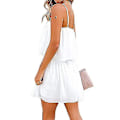 Miniatyrbillede 3 af 5: Dame Sommer Ærmeløs Jumpsuit Casual Bred Ben Bukser Romper Blue S
