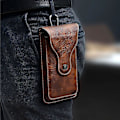 Miniatyrbild 2 av 5: Mobiltelefon Bältesväska Herrar Midjeväska Universal Bältesväska Holster Fodral Passar Black