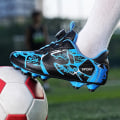 Miniatyrbild 5 av 5: Barnungdomar Turf Fotbollsskor Skor Inomhus Fotboll Casual Utomhus Sport 3F306 Blue EU 28