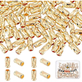 Miniatyrbillede 1 af 5: 100 stk. rørperler 18K forgyldt søjle spacerperler hule smykkefremstillingsperler 7x3mm til DIY armbånd halskæde