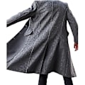 Miniatyrbillede 2 af 5: Herre Casual Trenchcoat Slim Fit Lang Jakke Overfrakke Grey 2XL
