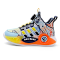 Miniatyrbild 2 av 5: Pojkar Basketbollskor Hög Ovandel Andas Sport Skor Anti Slip Mode Sneakers 3F299 Orange EU 29
