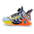 Miniatyrbild 2 av 5: Pojkar Basketbollskor Hög Ovandel Andas Sport Skor Anti Slip Mode Sneakers 3F299 Orange EU 35