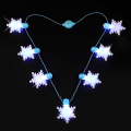 Miniatyrbild 4 av 4: Lysande snöflinga halsband, julbelysning halsband LED fe-ljus vinter frusna snöflinga dekorationer
