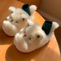 Miniatyrbilde 6 av 7: Nydelige Nyhet Varme Hjemmesko, Slip-On Runde Tå Myke Sklisikre Slides Sko, Plysj Innendørs Komfortable Sko EU36 37