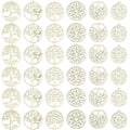 Miniatyrbild 1 av 5: 36 st Filigran Charm för Smyckestillverkning 6 Stilar Mässing Livets Träd Hängsmycken Filigran Blom Charm Graverade Metallprydnader för DIY Örhängen Armband