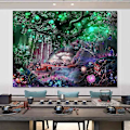 Miniatyrbild 3 av 5: (150 X 200cm) Livets Träd Gobeläng Psykedelisk Livets Träd Gobeläng Träd Måne Sol Gobeläng Väggdekoration Psykedelisk Matta Gobeläng Vägg Hängande W