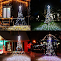 Miniatyrbilde 3 av 3: Juldekorasjoner Stjernelys Lyslenker, Led Julelys Eventyrlys Blinkende Lys For Utendørs Høytid White light UK Plug