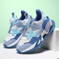 Miniatyrbilde 4 av 5: Basketballsko for gutter, høyt overdel, pustende sportsko, sklisikre, trendy sneakers 8952 Blue EU 36