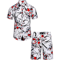 Pikkukuva 2 / 5: Miesten ylelliset rennot lyhythihaiset havaijipaita-asut COLOR 1 M